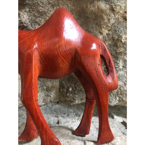 Camel Wood Figurine - Hand Carved Wooden Camel - Picture 3 of 6